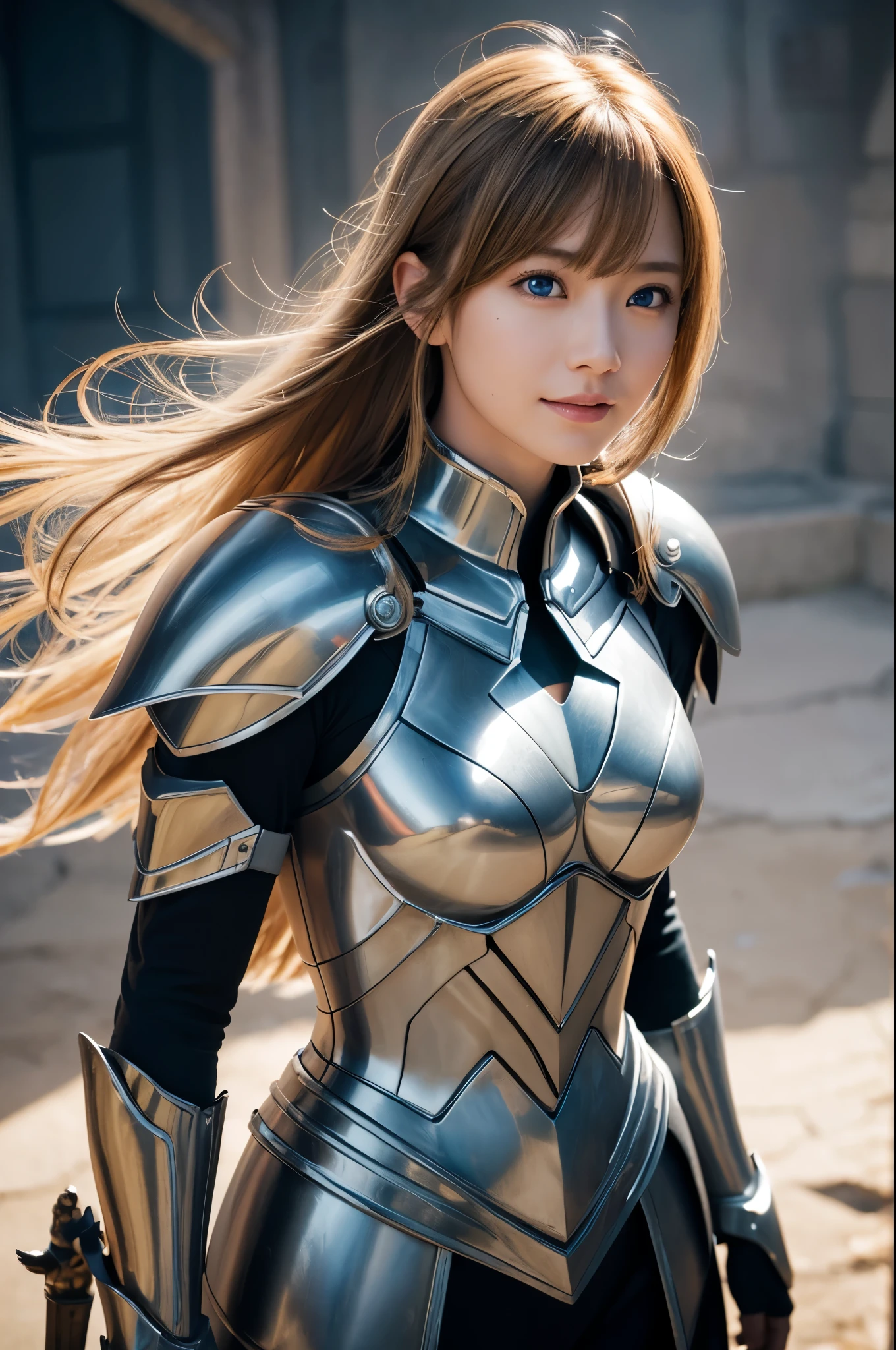 8k、Very detailedな、masterpiece、Highest quality、(Very detailed)、Short blonde bobヘアのAmerican Woman,Dynamic Angle、Mysterious look、Wind effects、Fantasyの背景、Rim Light、Cinematic Light、Ultra-high resolution、8k,Film Grain、Best Shadow、delicate、to be born、Particles of light、Fine skin、Detailed Armor Textures、Detailed face、Complexディテール、Very detailedなな、Shine、A powerful deception、Silver Armor、Big and ample breasts,Scapula、Shine目、 Long Cape、Fantasy、(to be bornきto be bornきとした)、Shoulder Armor、Complex、Complex、Perfect lighting、Looking at the audience、Cinema Lighting、Holy Light、wonderful、bangs、the wind is strong、Frozen Mountain々々、The Lich Queen,sexy,Charm,Short blonde bob,精密な装飾が施されたsexy胸部アーマー,Top view,smile,sexy胸元,The abdominal muscles are intense and defined,Accentuate your cleavage,Dynamic Fighting Pose,American Woman,blue eyes,sexy衣装,Showing very large cleavage,