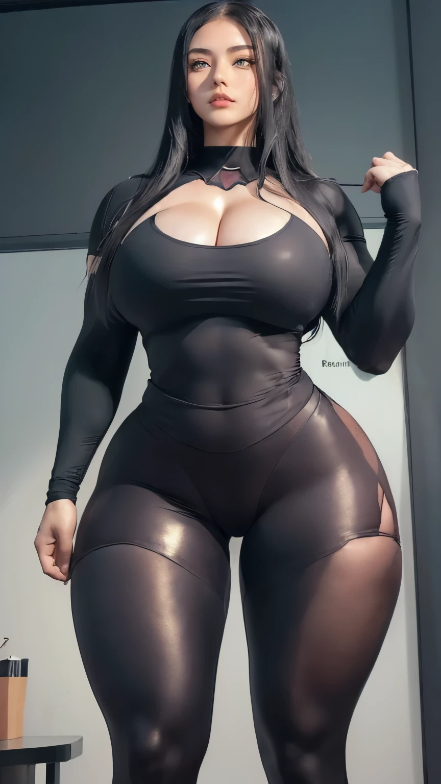 ((huge breast)), (perfect body : 1.1), (black hair : 1.2), full body shot, (an extremely delicate and beautiful), (masterpiece), (best quality:1.0), (ultra highres:1.0), beautiful lighting ,perfect lightning, realistic shadows, [highres], detailed skin, ultra-detailed, ((Big fat bottom)), (thin waist), ((space suit)), year 2400, space explore.