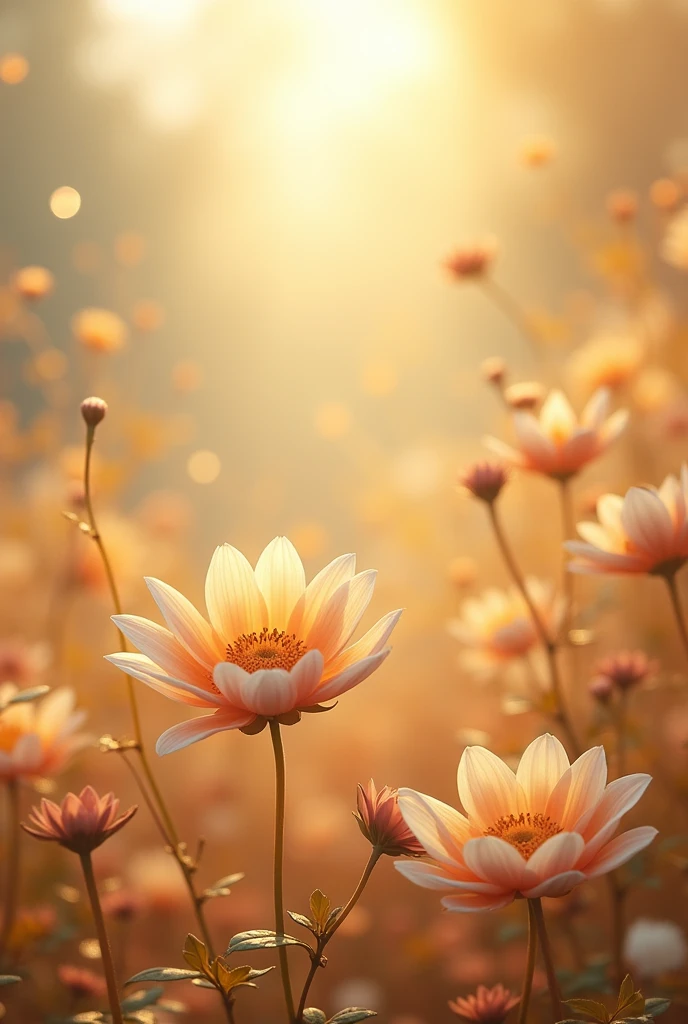 medical ambiance, golden and white flowers, soft lighting, romantic, serene, ethereal, delicate, elegant, warm palette, dreamy, (best quality,4k,8k,highres,masterpiece:1.2),ultra-detailed,(realistic,photorealistic,photo-realistic:1.37),cinematic lighting, intricate details, lush floral background, emotional, loving, tender, compassionate