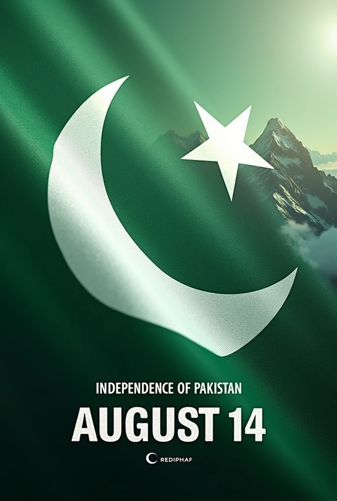 Make a social media post about 14 August Pakistan independence day written by Azzam on it 