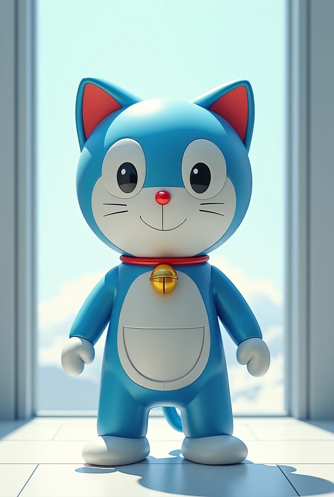 Draw Doraemon in the most human-like way.