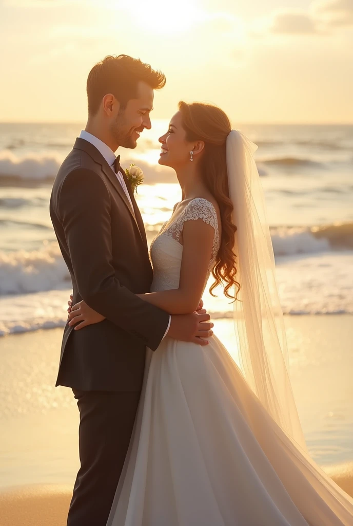 wedding couple on the beach