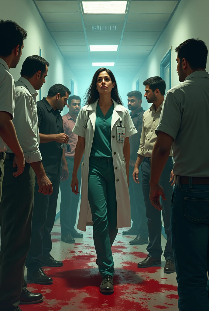 In R G Medical College where few mens (they are cruel ) are harassing a female doctor . Blood everywhere.
'All Eyes On Kolkata' - this sentence must be on photo