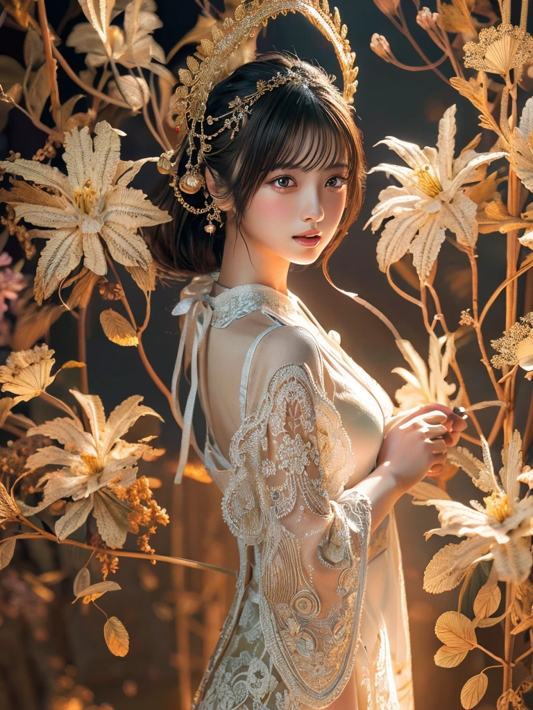 (masterpiece, 最high quality), Ultra-fine illustrations, CG, wallpaper, High resolution, high quality, High resolution ,(Very detailed), 3d, Blender, (((Beautifully detailed backgrounds))),
Break 1 Girl, hair ornaments, whole body,