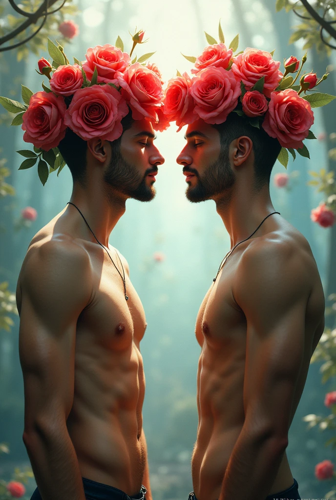 Men with rose