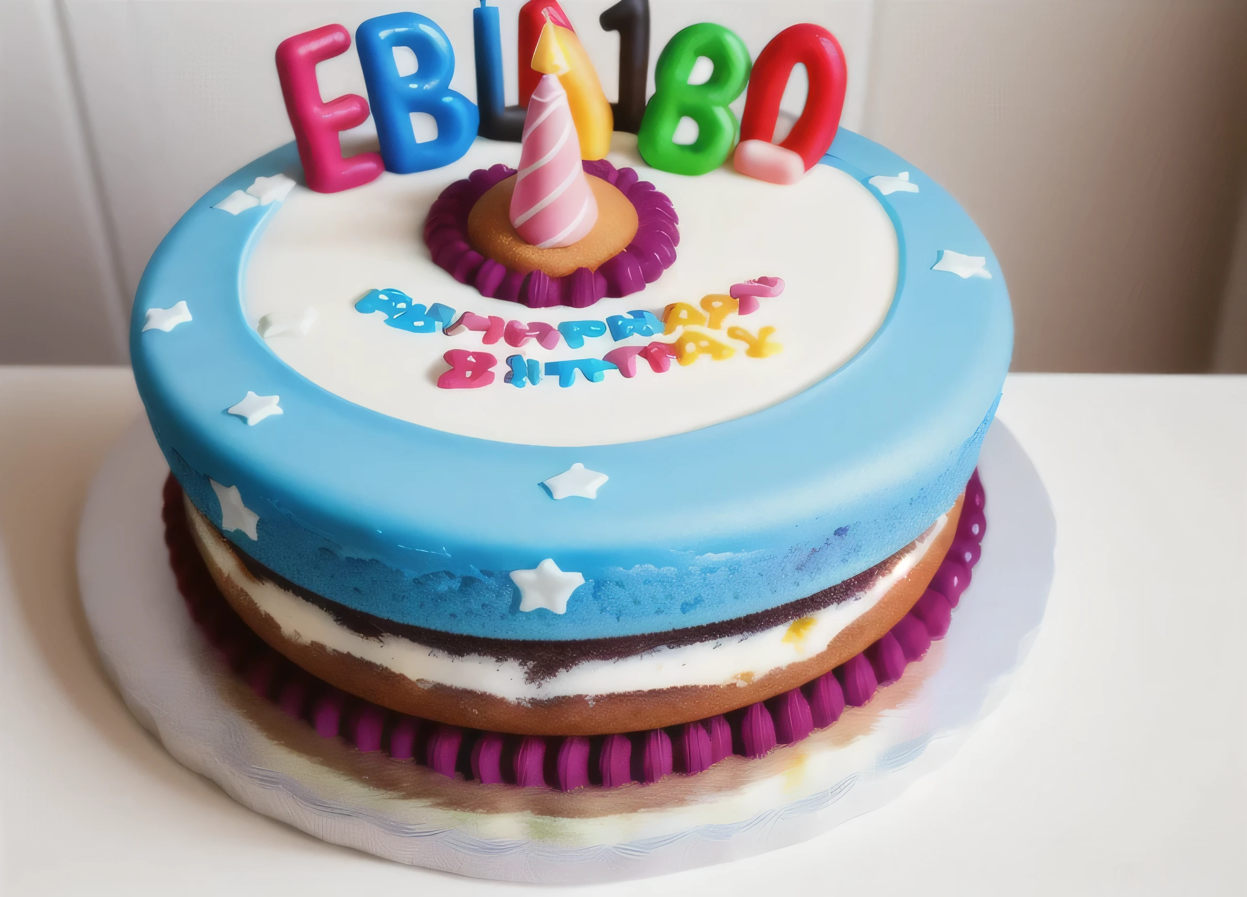 Complete birthday cake
