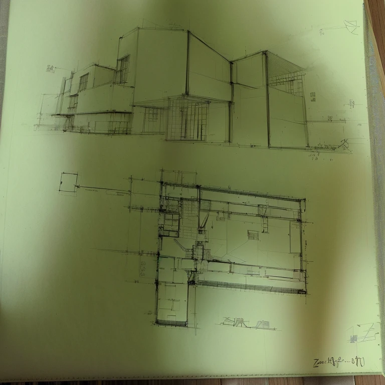 Drawn on paper建物の絵のクローズアップ, architectural concept, architectural concepts, Architectural sketches, Architecture concepts, Concept drawing, Conceptual, Concept sketch, Drawn on paper, Technical sketch, Copy Architecture Blueprint, Plan view, by Robert Zünd, rough sketch, 1 / 4. Portrait, architectural drawing, Concept image, 3/4. Portrait