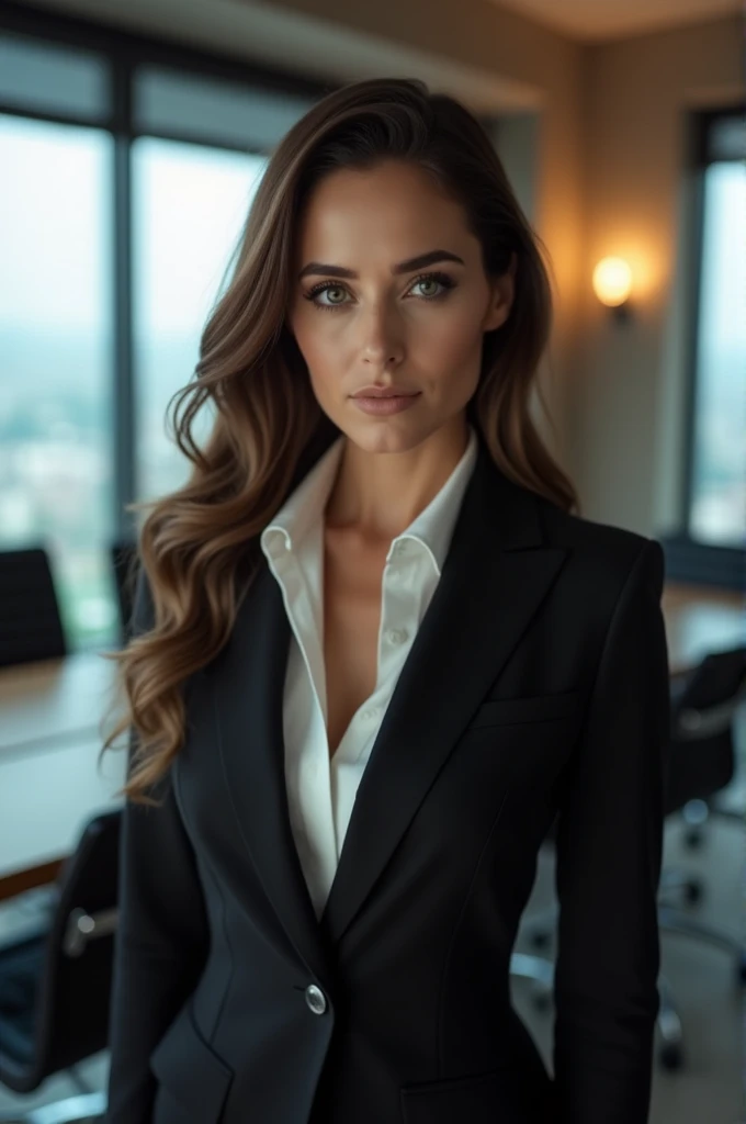 A female boss staring with charming eyes