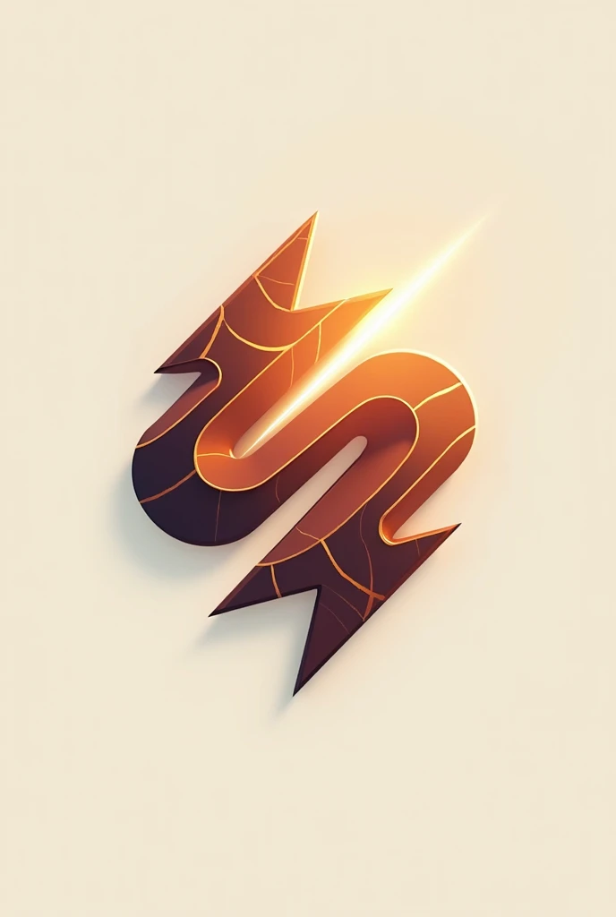 Create a logo that mixes copper ore with electricity or power tools