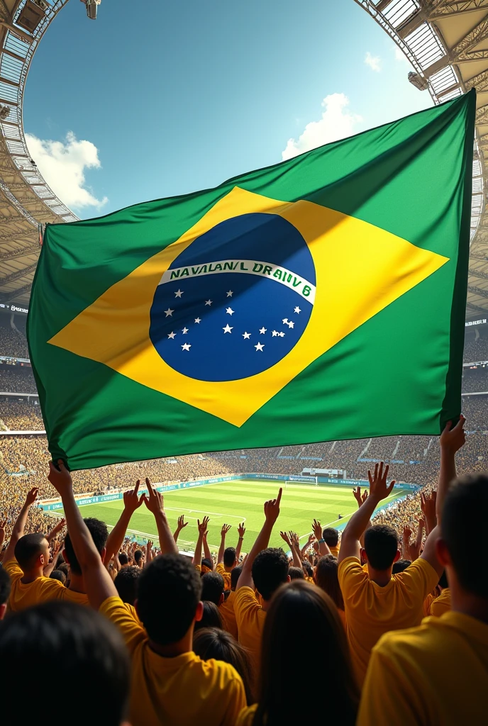 Brazilian football stadium flag