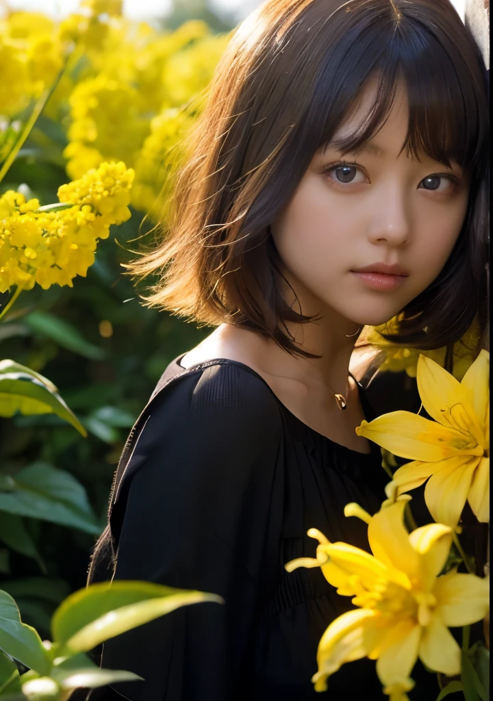 (((Exposing breasts 1.6))),(((Exposing breasts 1.6))),(((Exposing breasts 1.6))),masterpiece, Highest quality, 8k, Absurd, Beautiful medium long bob hair,Woman in her late 20s, That shy expression is cute, (Sensual Style),((Seven episodes were filmed...........1.4)), (Nude 1.5), No makeup, The near road and the far road, Written boundary depth, Surreal, High resolution, photograph, Sharp focus, Face lamp, Dynamic Lighting, highest detailed, ,Extreme detaileds、Super detaileded、detailed、Real Skin、elegant features、Positive and optimistic、(The background is a colorful flower field)