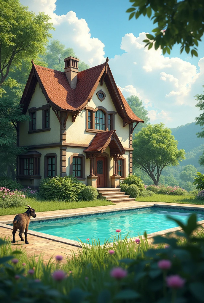  dreamy house. Swimming pool,a goat long grass.  House name Raiyan's Home