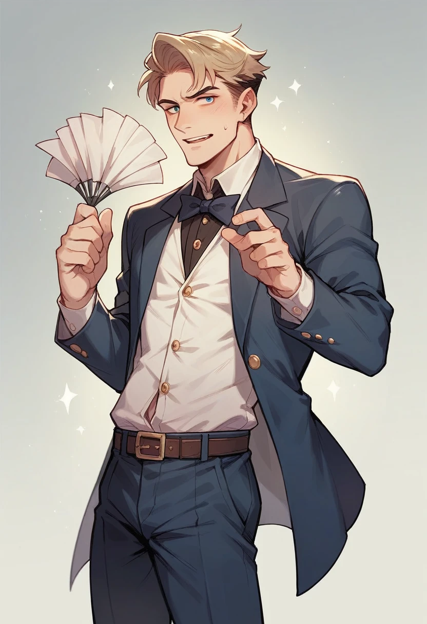 Boy dressed as a magician