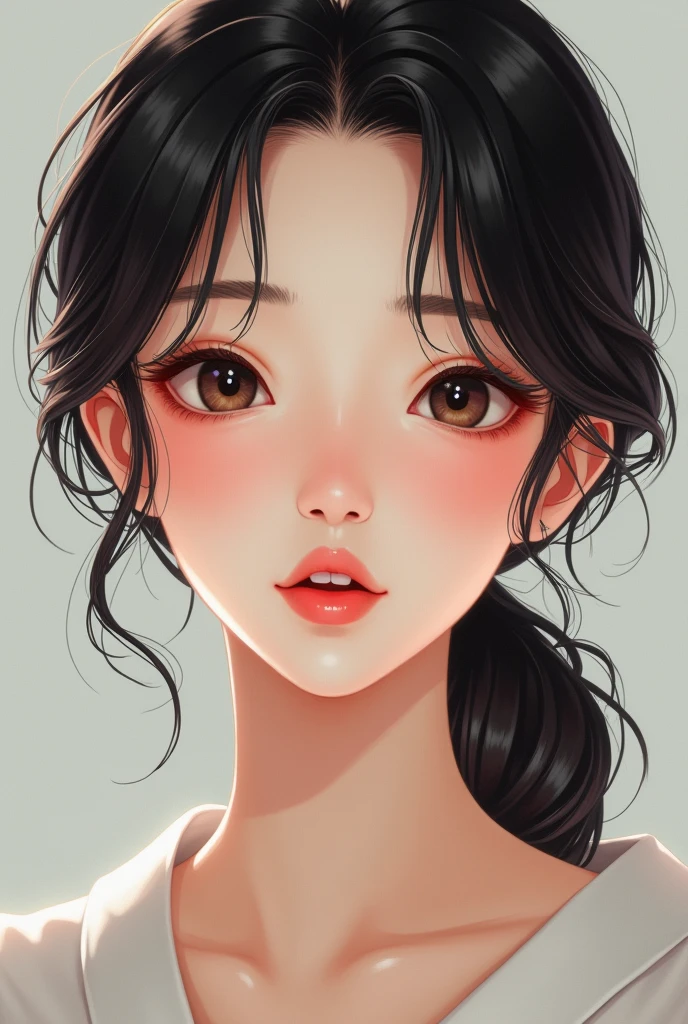 ((Highest quality)), (masterpiece),((Highest quality)(Beautiful adult woman portrait),Japanese、White skin、Eye for perfect detail、Face with perfect detail、Very elaborate nose、Perfect Teeth、charm、Red lips、Perfect Face, Detailed face、High resolution,(Realistic skin texture)、