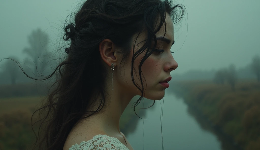 Sad love story, beautiful crying girl, heart broken, beautiful sad environment,