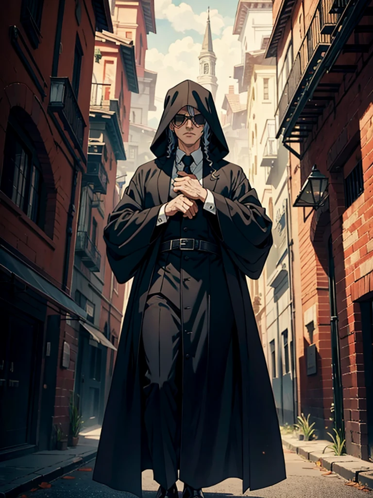 Mafia gang in black robes