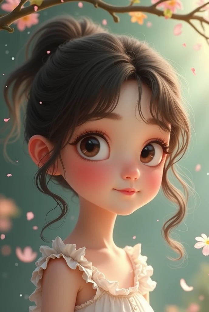 A cute human girl