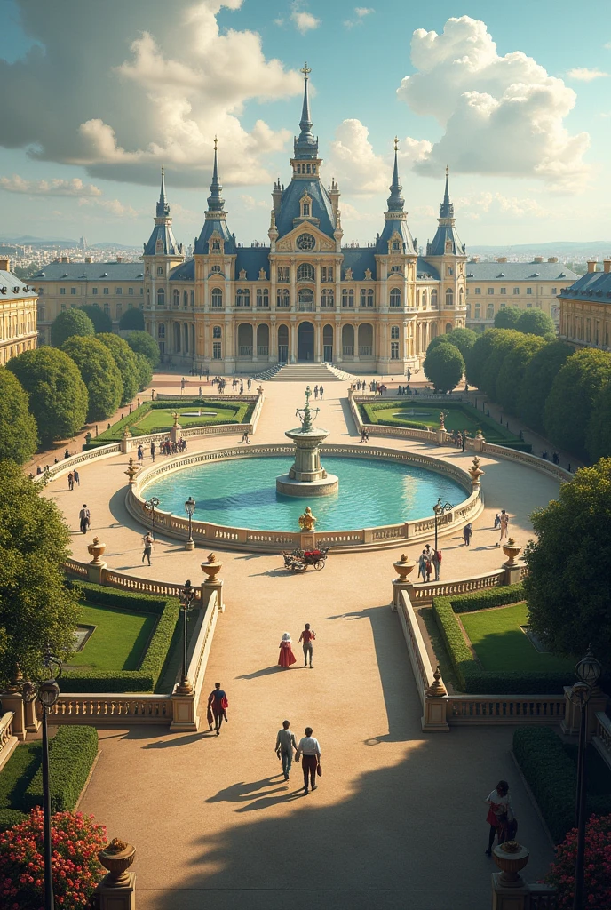 Square with French palace in the background