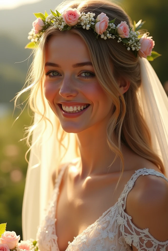 Woman  happy wedding 