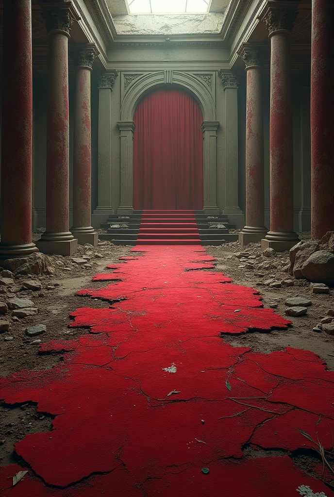 corrupted red carpet with glory