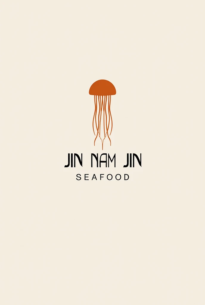 Create a logo for a jellyfish shop, sesame oil, Jin Nam Jin Seafood, delicious, business style, if you come to buy, it's easy to see, not many details, Thai style.