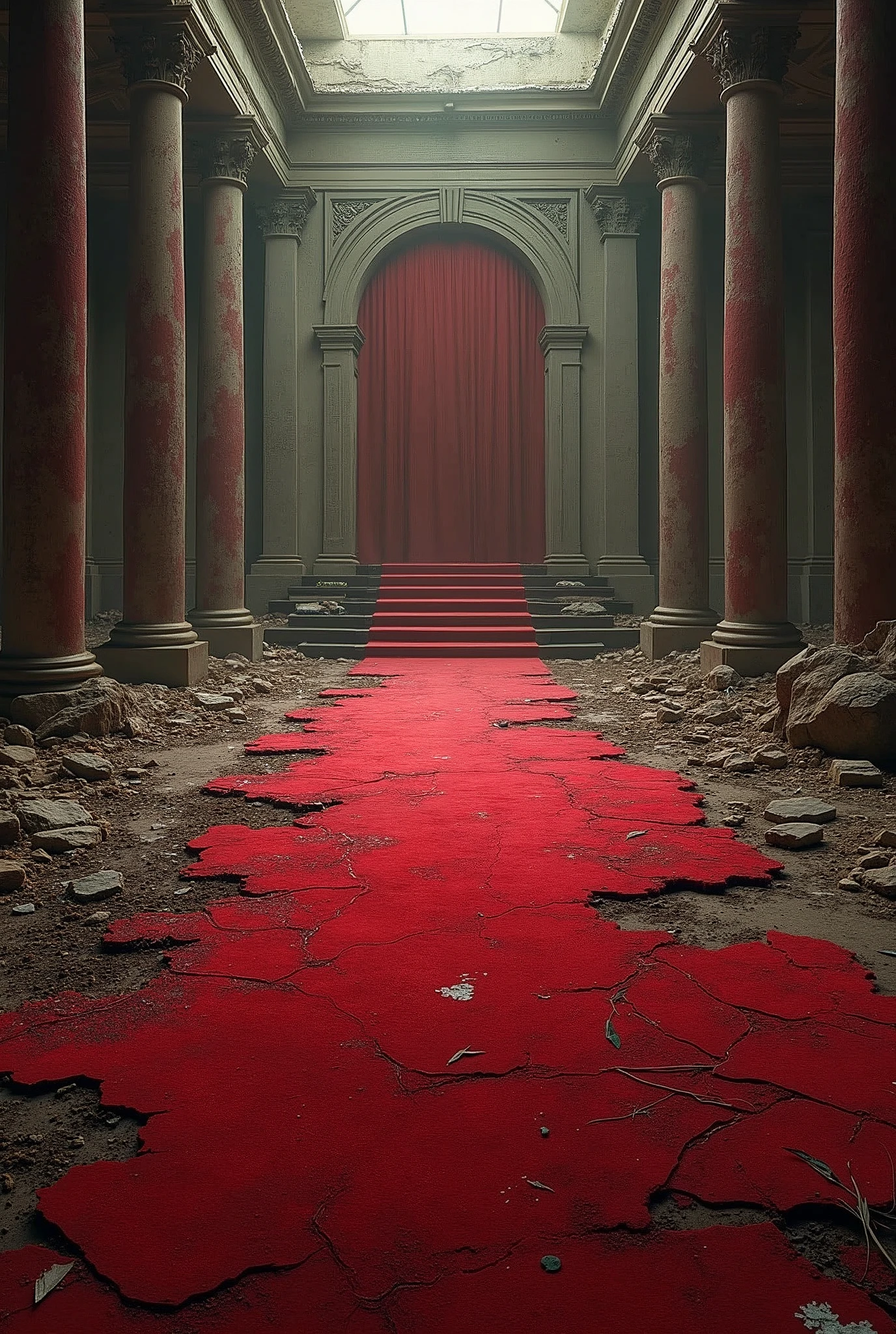 corrupted red carpet with glory