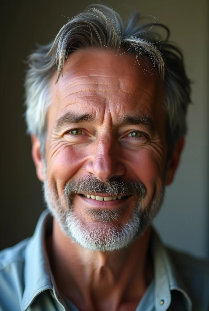 Create a 40 years men photo who is very come and gentle