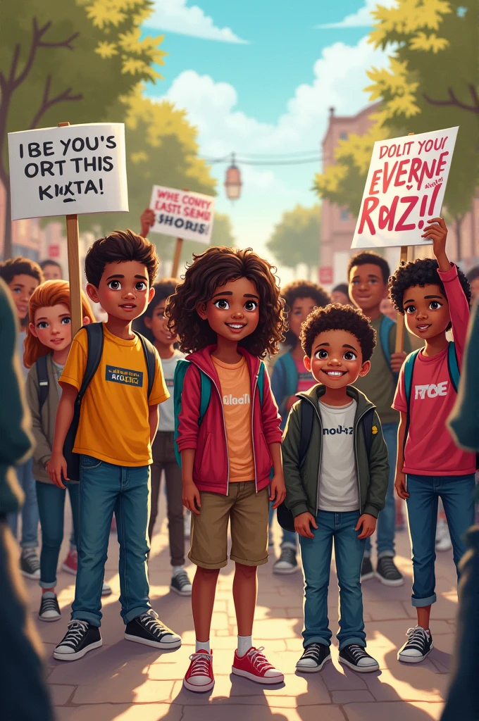 Draw a picture of the children as campaigners