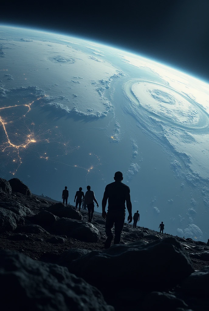 humans being observed from space