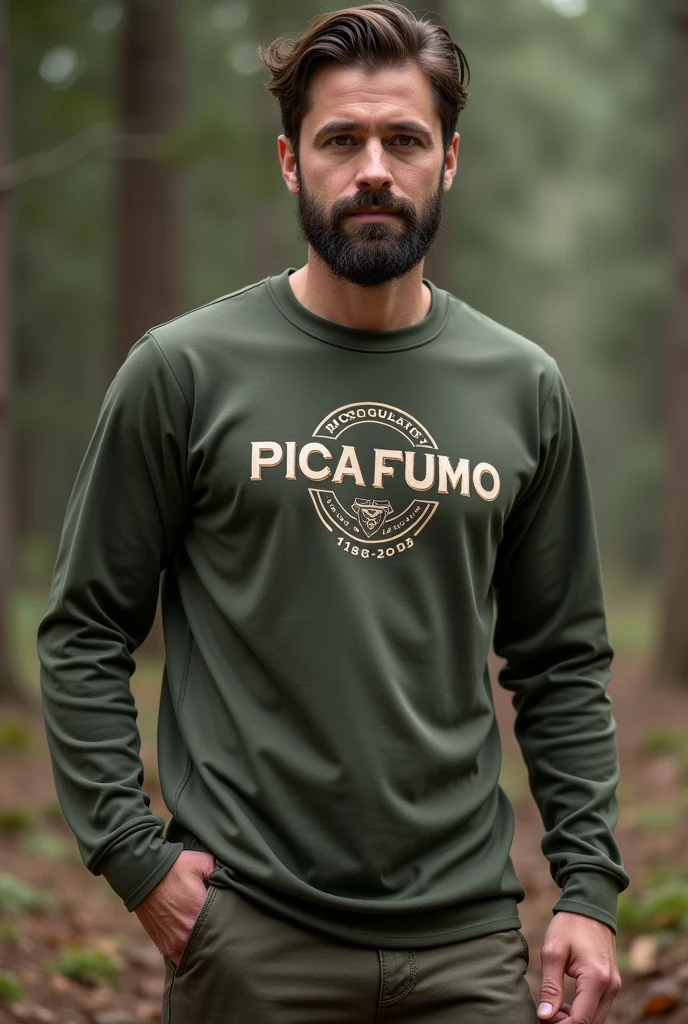 CREATE A LONG SLEEVE HUNTING T-SHIRT WITH THE PICA FUMO LOGO  