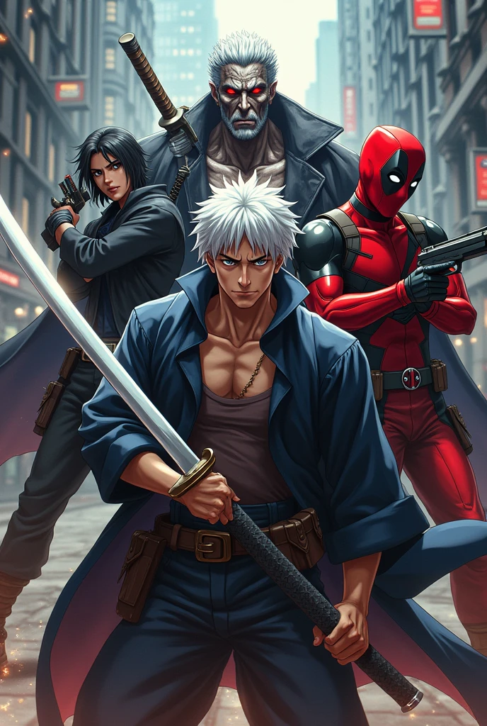 sakata gintoki,guts and deadpool