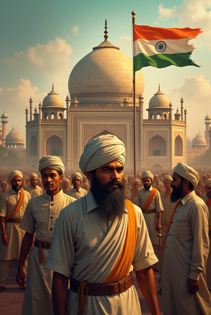 Make a youtube thambnail, subject " India's Independence and Muslims "