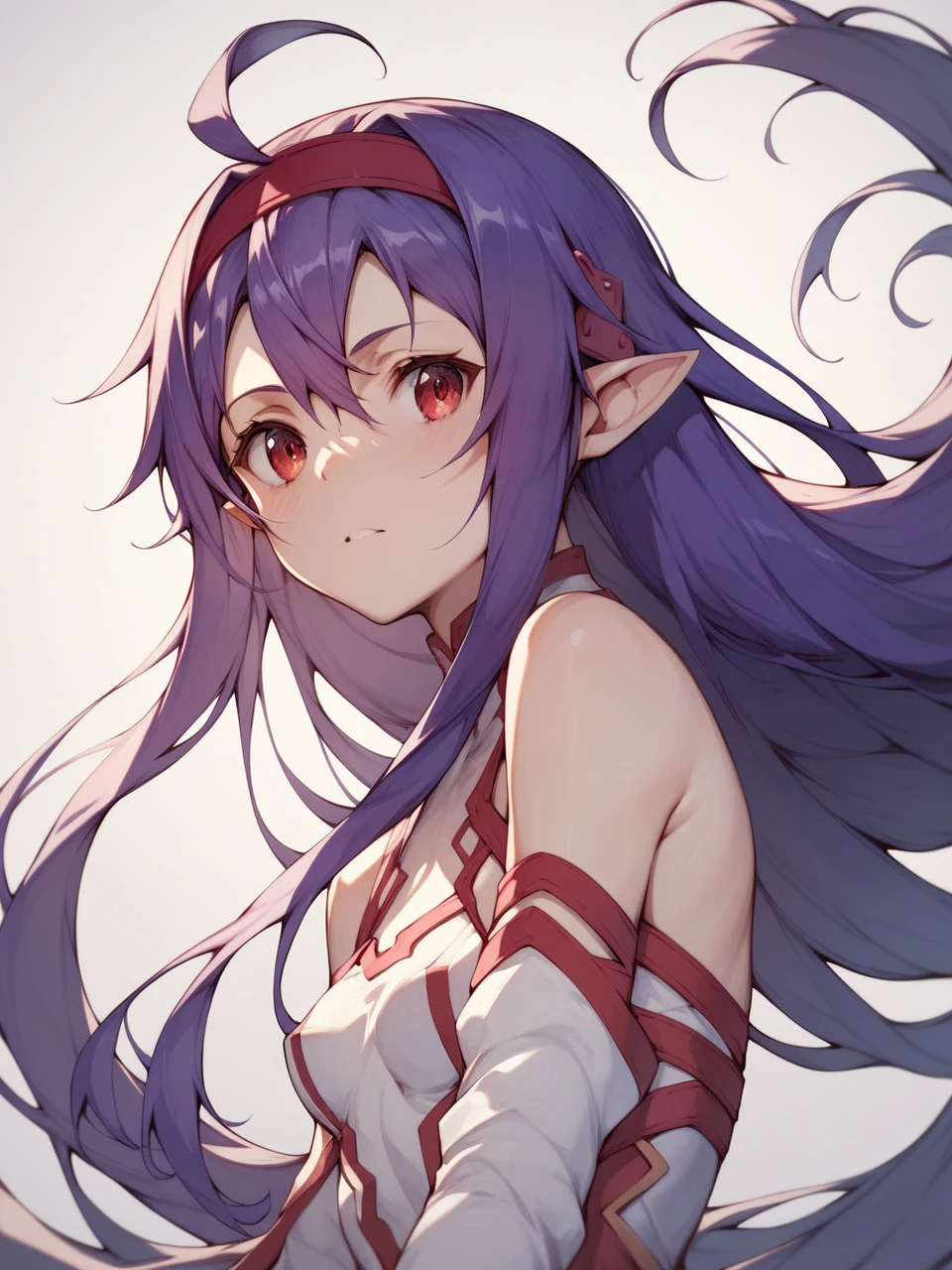 Sword Art Online,Yuki Konno,Parting the bangs,Dark purple hair, Long Hair, Ahoge, Red eyes, Pointy Ears,Red Hairband, Small breasts, one person&#39;s, Cinematic, Game CG, Anime screenshots, Official Art, masterpiece, Highest quality, Parted bangs ,Completely naked,Nipples,Pussy,in the forest,(((Goblin and SEX 1.5)))(((ゴブリンNipples舌で舐める1.5)))(((Breast milk 1.5)))