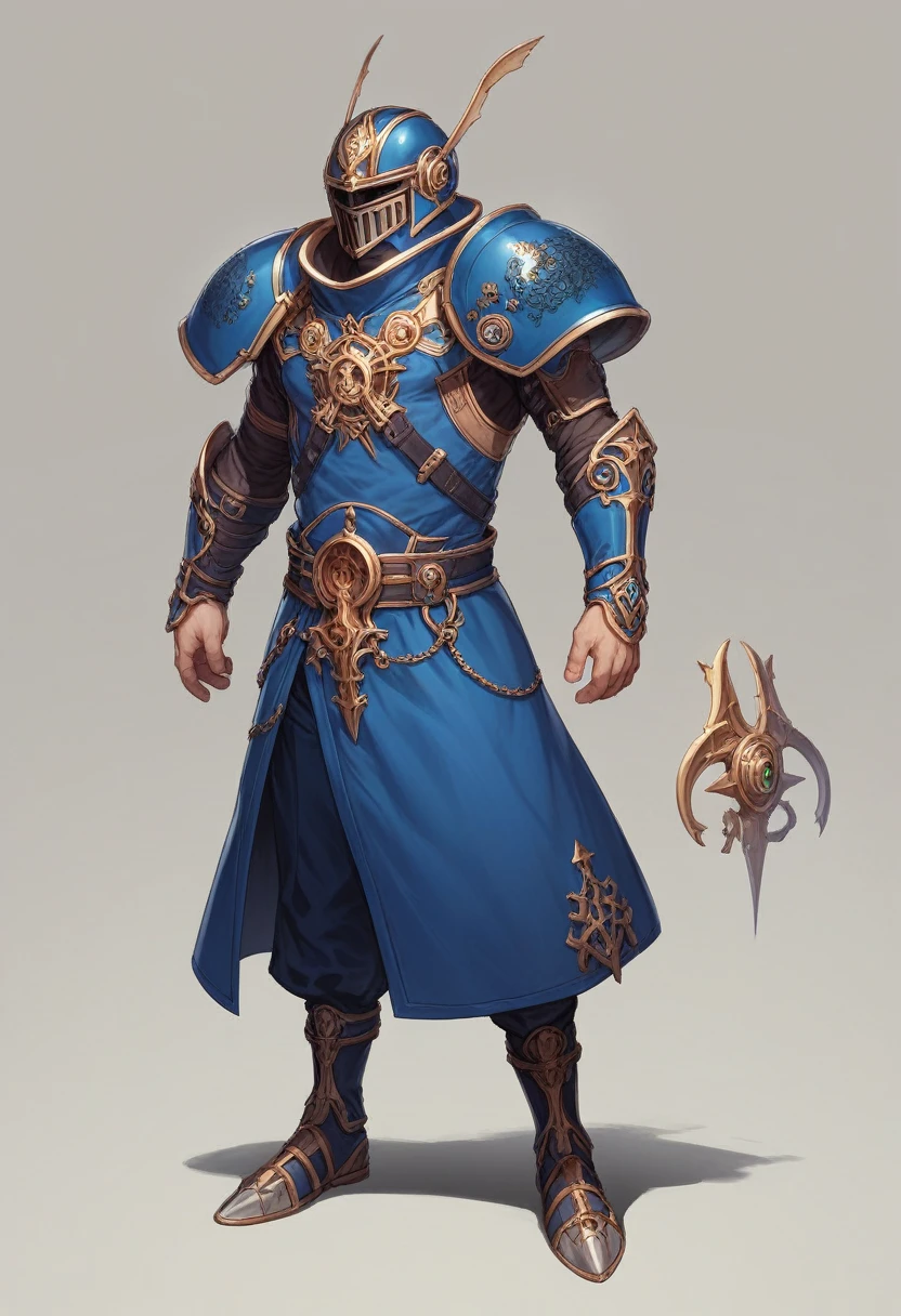 
a cartoon image of a man in a blue outfit and a helmet, pixie character, hyperdetailed fantasy character, full body character, small character. unreal engine 5, very stylized character design, highly detailed character, detailed full body concept, full length character, skinny male fantasy alchemist, stylized character, stylized character design, 3d character, 3 d character