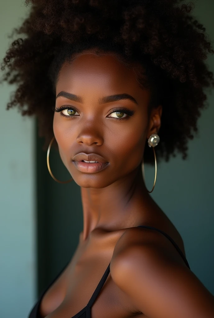 Une de 24 ans de teint noir et yeurt , très sexy avec les ceux afro , photo entière, plusieurs de ces photos avec différents vêtements de couleur rouge. Avec ses cheveux nattée