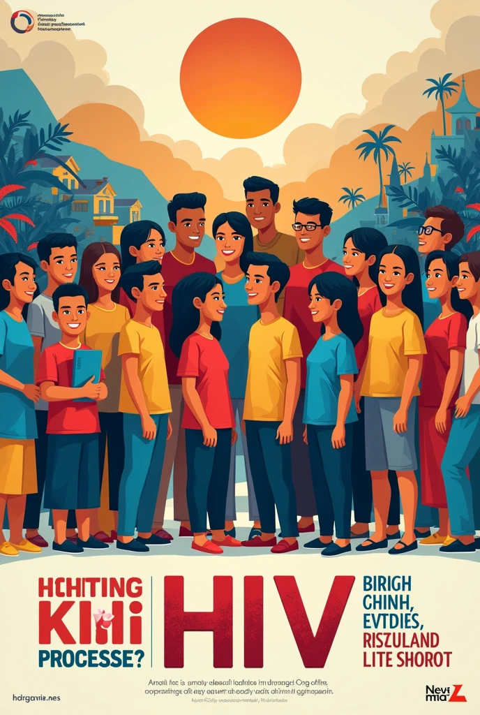 Make me a poster about HIV prevention in Indonesia