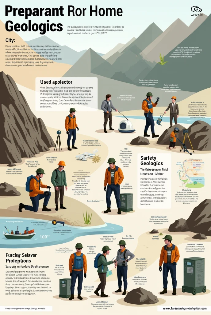 make a easy to draw POSTER showing PREPARATION FOR GEOLOGICAL ACTIVITY