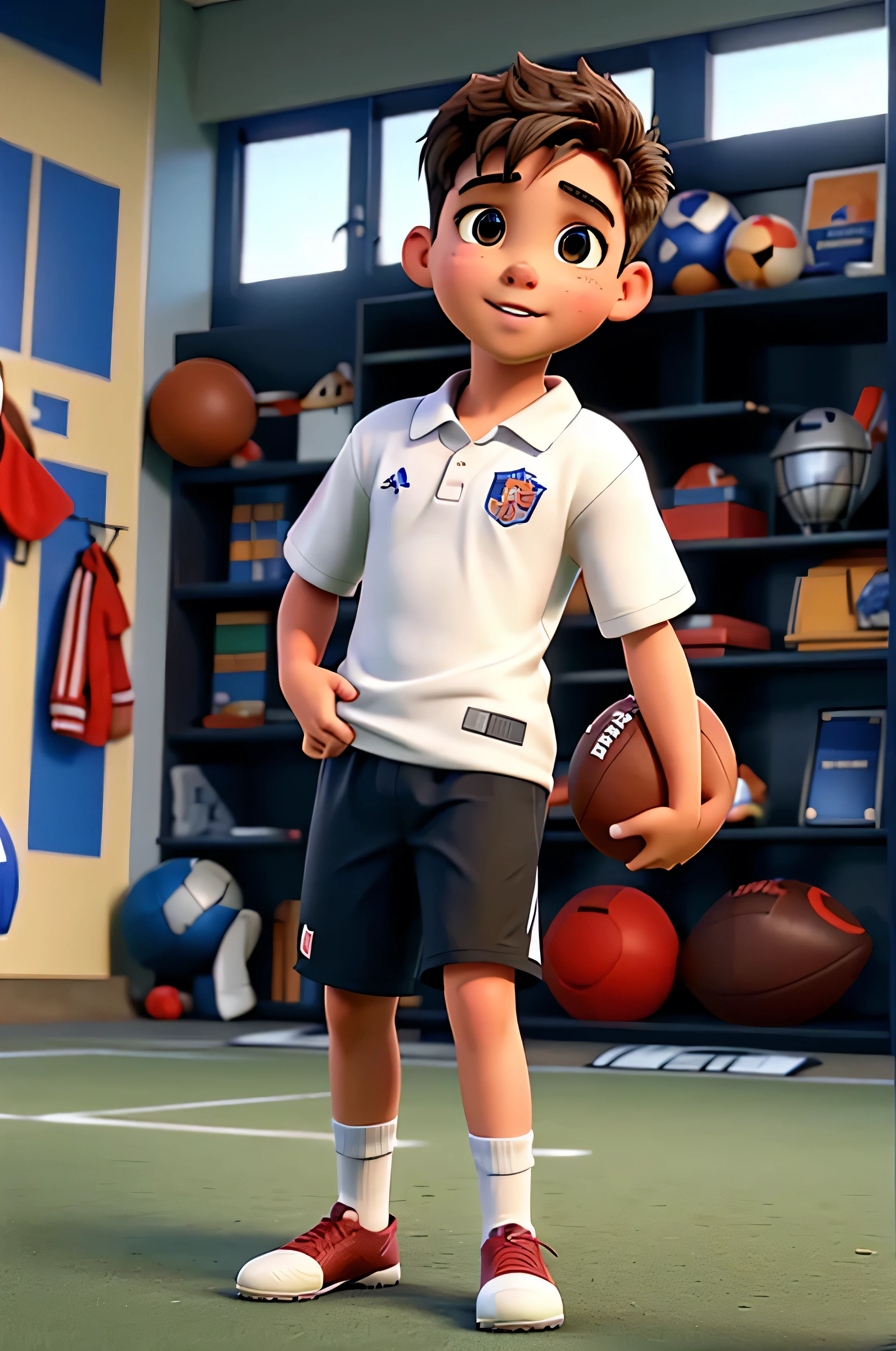 boy play football