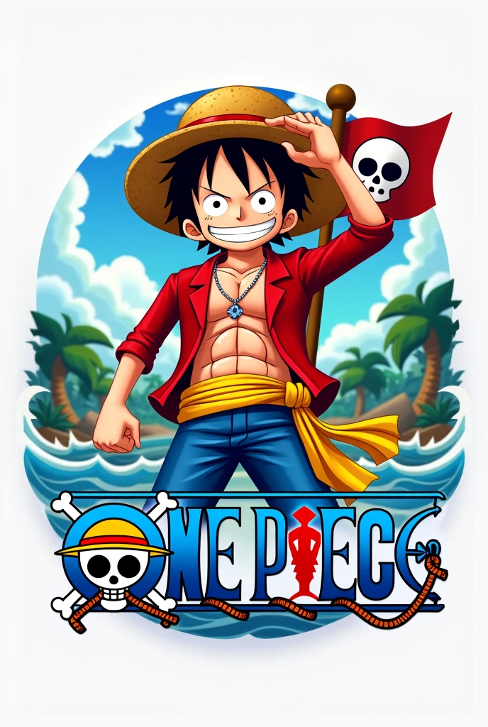 Create logo of luffy from one piece in background circle and inside the circle dark sky moon and on the circle write SOORYA