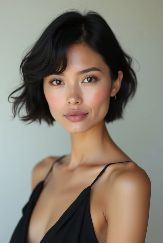 39 year old woman short black hair