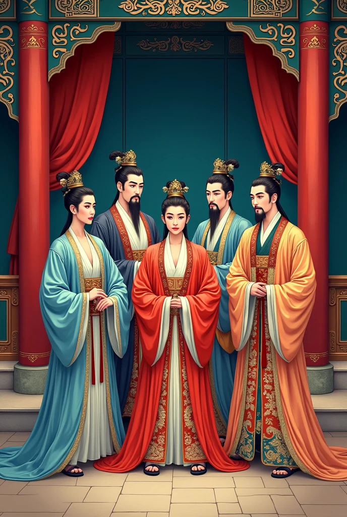 Leping ancient theater and actors refrigerator sticker 2D