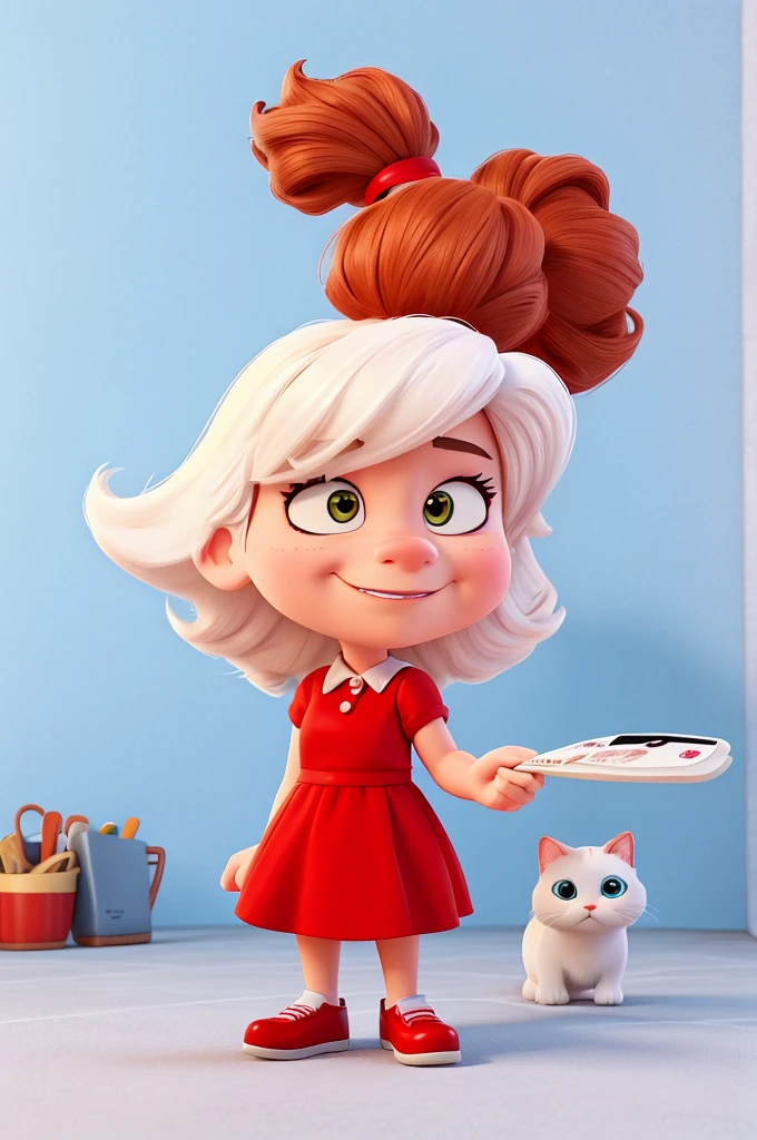 cartoon woman holding a white cat and a red box, caricatural, caricature illustration, caricature!!!, charicature, caricature style, animal caricaturist, in cartoon style, caricature, digital art cartoon, cartoon portrait, cartoon digital art, alarcon caricaturista, caricaturist, cartoon artstyle, cartoon art, cartoon digital painting, 8k