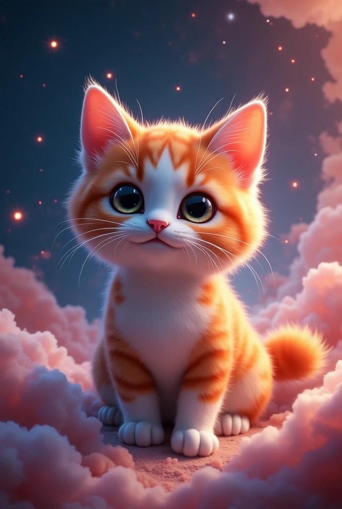 Haute qualité chat super minon ultra realiste arriere plan espace 