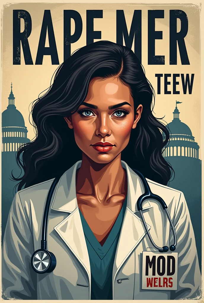 Create a poster for a rape victim protest who was a doctor ...