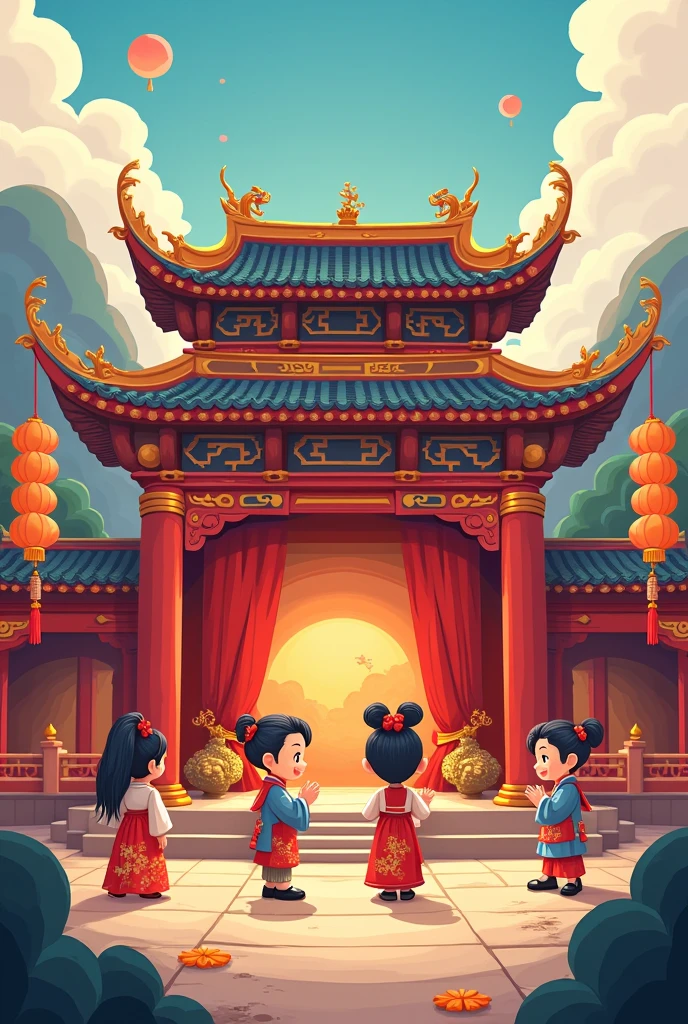2D cartoon image of the ancient Leping stage