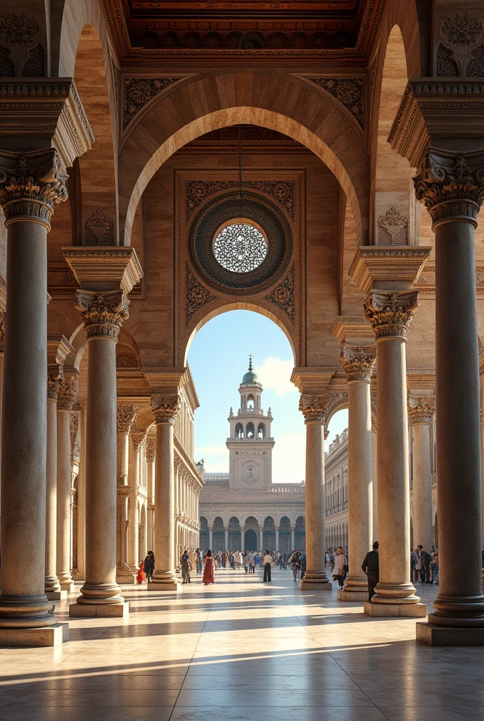 La Mezquita in Seville - A picture of the old mosque that was transformed into a cathedral.
