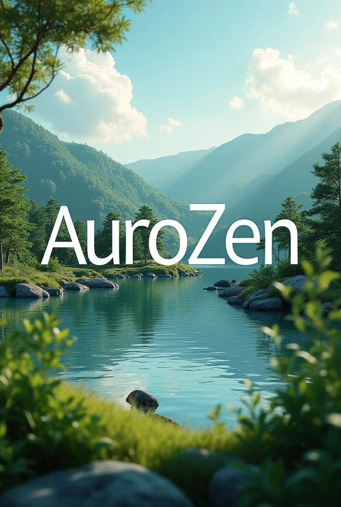 Create an image where the name AuroZen appears in large format with a striking background that refers to safe investments where you can make profits from the full name