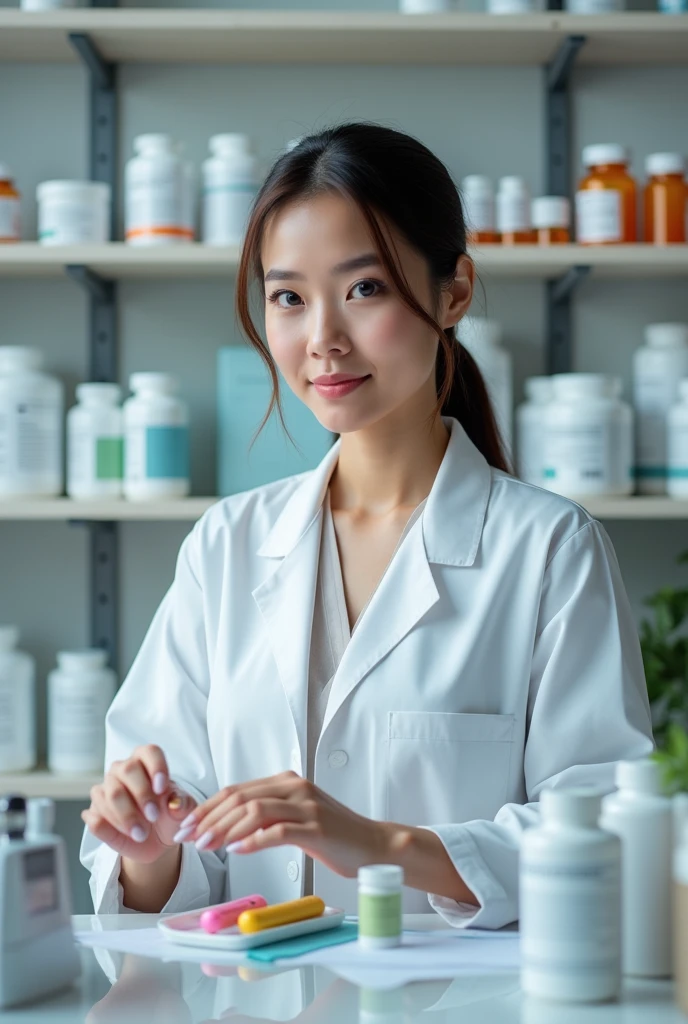 Female pharmacist at workplace 