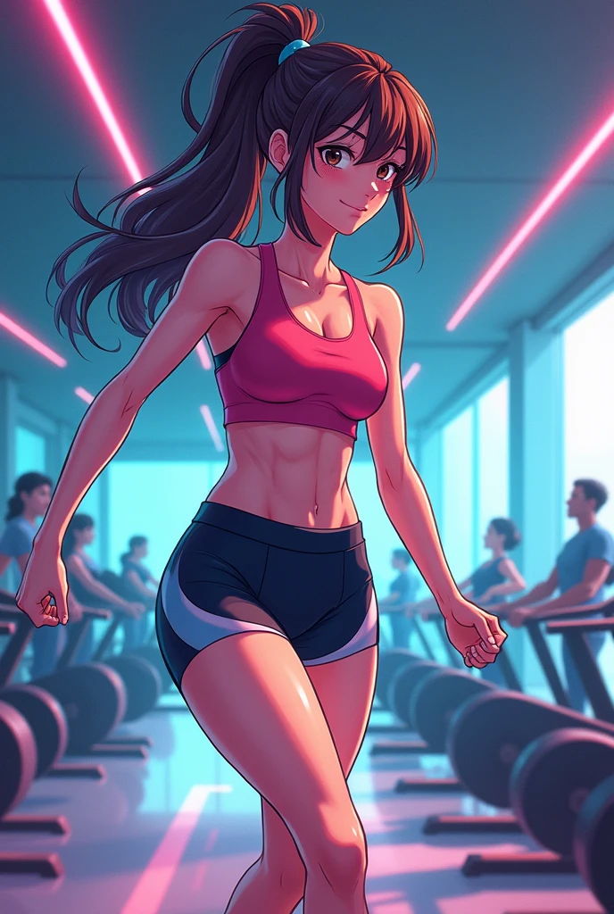 Chica en el gym anime