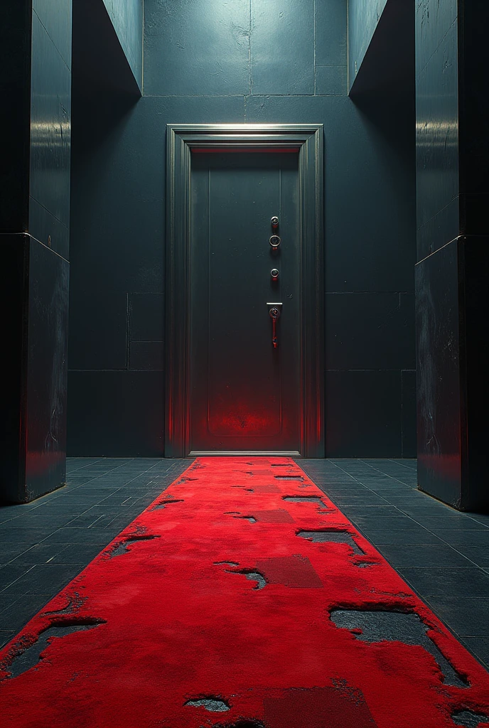corrupted red carpet shiny door